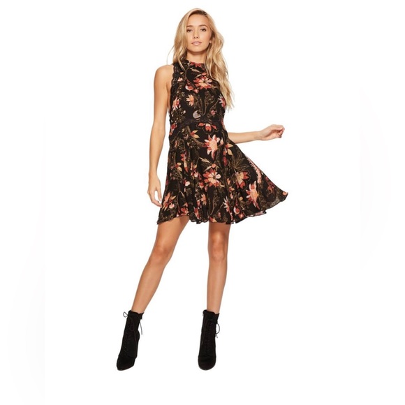 Free People Floral “She Moves” High Neck Slip Dress (xs) - Picture 8 of 16